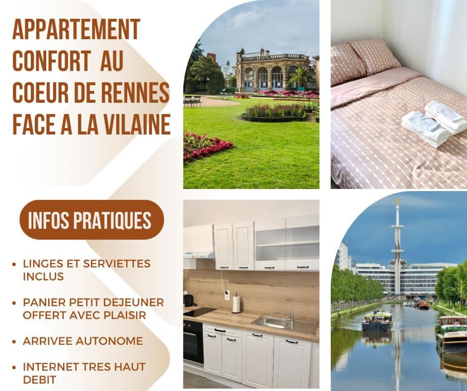 Charmant Cocon Au Coeur De Rennes Calme Et Lumineux Exterior foto
